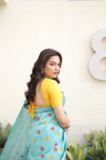 Authentic Handcrafted Kantha Stitch Silk Saree - Image 26