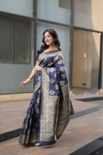 Premium Elegant Semi Katan Silk Saree for Weddings - Image 24