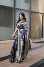 Premium Elegant Semi Katan Silk Saree for Weddings - Image 23