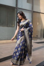 Premium Elegant Semi Katan Silk Saree for Weddings - Image 22