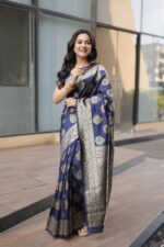 Premium Elegant Semi Katan Silk Saree for Weddings - Image 20
