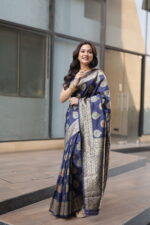 Premium Elegant Semi Katan Silk Saree for Weddings - Image 19
