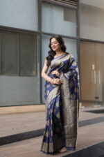 Premium Elegant Semi Katan Silk Saree for Weddings - Image 16