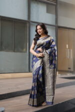Premium Elegant Semi Katan Silk Saree for Weddings - Image 15