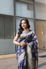 Premium Elegant Semi Katan Silk Saree for Weddings - Image 12