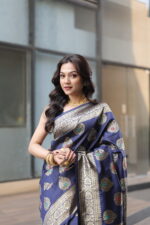 Premium Elegant Semi Katan Silk Saree for Weddings - Image 11
