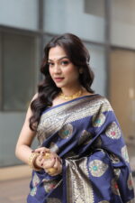 Premium Elegant Semi Katan Silk Saree for Weddings - Image 8