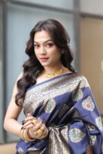 Premium Elegant Semi Katan Silk Saree for Weddings - Image 6