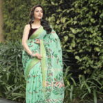 Minimalist Pure Solid Khadi Saree