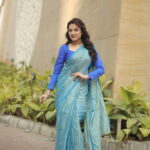 Luminous Tissue Khadi Saree with Subtle Shimmer