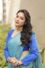 Luminous Tissue Khadi Saree with Subtle Shimmer - Image 16