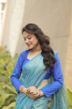 Luminous Tissue Khadi Saree with Subtle Shimmer - Image 17