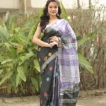 Vibrant Heritage Bandhni Linen Saree