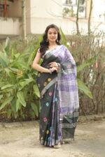 Vibrant Heritage Bandhni Linen Saree
