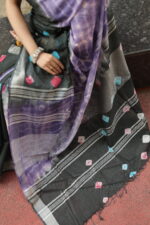 Vibrant Heritage Bandhni Linen Saree - Image 24