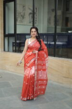 Vibrant Heritage Bandhni Linen Saree