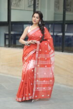 Vibrant Heritage Bandhni Linen Saree - Image 7