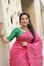 Authentic Handcrafted Kantha Stitch Silk Saree - Image 9