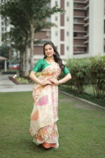 Ethereal Lightweight Semi Muslin Saree - Image 6
