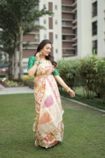 Ethereal Lightweight Semi Muslin Saree - Image 8