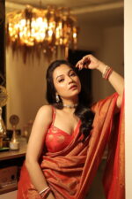 Luminous Tissue Khadi Saree with Subtle Shimmer - Image 11